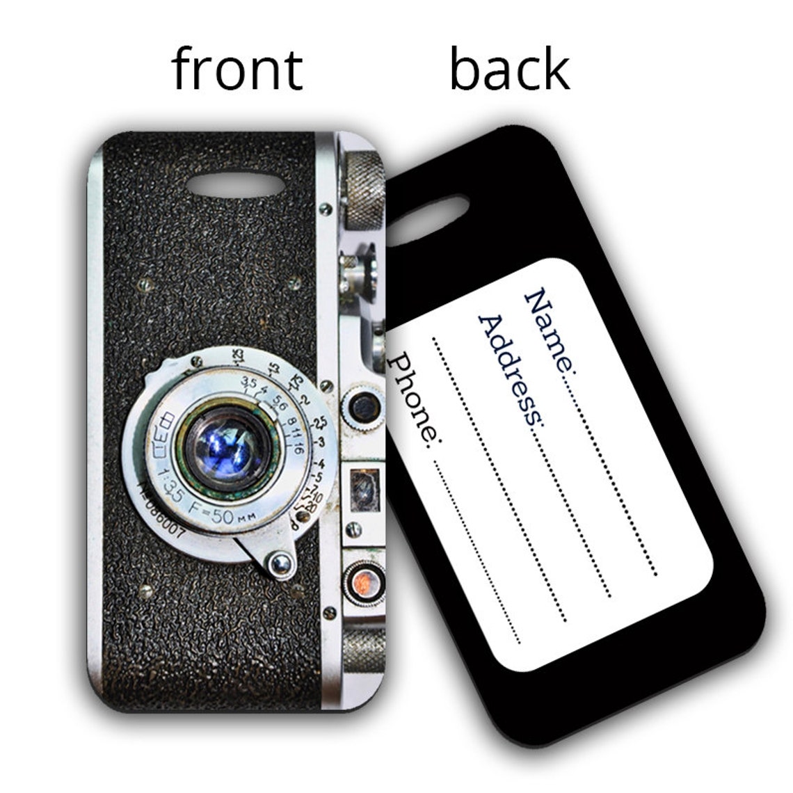 Retro Camera Luggage Tag Photo Cameratag ID Travel Tag Etsy