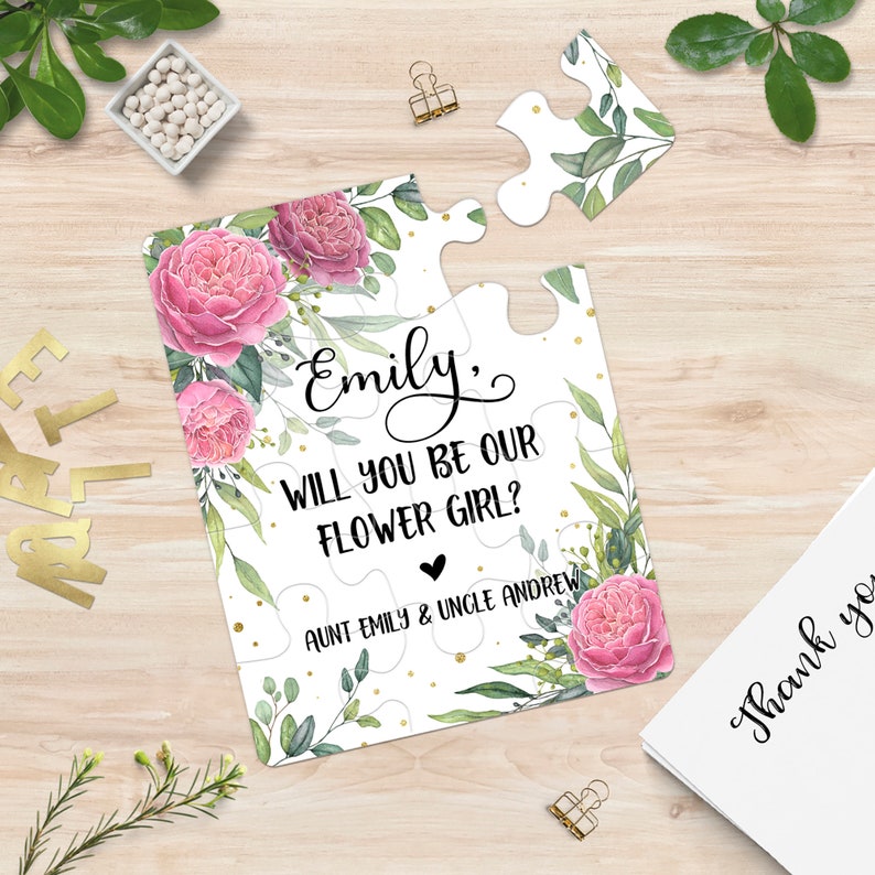 Will You Be My Flower Girl Proposal Puzzle Ask Flower Girl Etsy