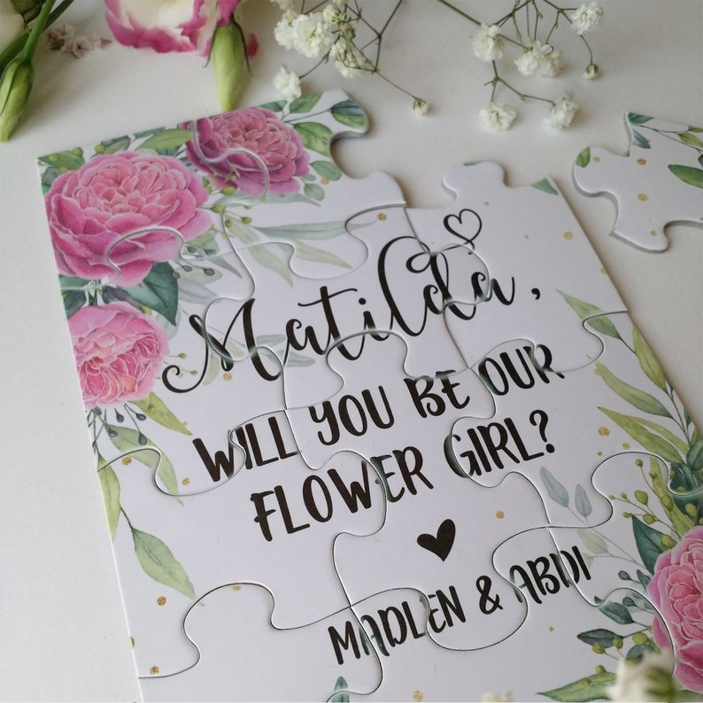 Will You Be My Flower Girl Proposal Puzzle Ask Flower Girl Etsy