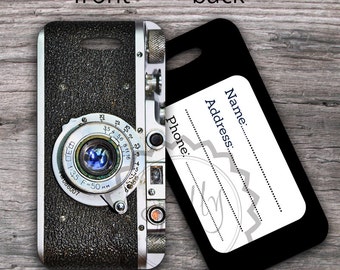 Retro macchina fotografica bagagli Tag - Tag di foto CameraTag, ID viaggio, viaggio Vintage bagagli Tag, Tag valigia, personalizzati viaggi regalo - 020