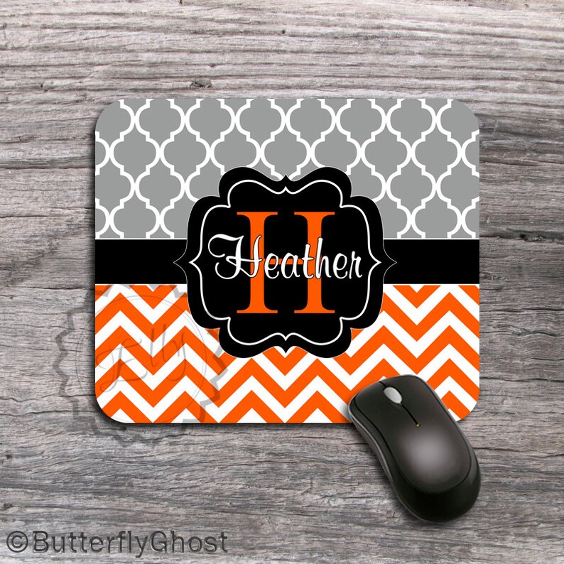 Personalized Name Mouse Pad Custom Mousepad Monogrammed Etsy