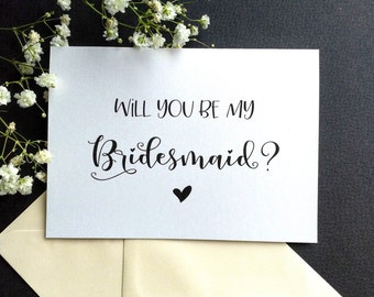 Brautjungfer Karten Vorschlag - werden Sie meine Brautjungfer Karten sein