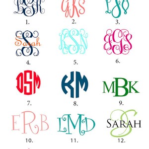 Monogrammed Mousepad Hot Pink, Aqua blue and Black Peacock pattern, custom name or initials, personalized computer gift 032 image 2