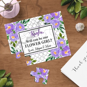 Vous serez mon puzzle de fille de fleur, proposition de fille de fleur, poser la demoiselle d’honneur, fille de fleur invitation cadeau, carte de mariage de puzzle, demandant de demoiselle d’honneur