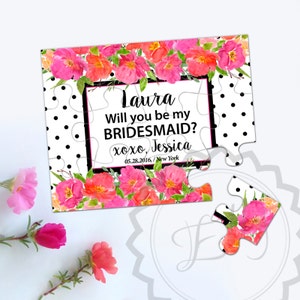 Will You Be My Bridesmaid Puzzle Proposal Gift Idea, Bride Tribe,Personalized Jigsaw Puzzle Proposal , Maid of Honor Gift, Be my Bridesmaid