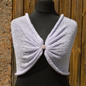 Lilac Wedding Boucle Bolero, Summer Wrap, Wedding Bolero, Knit Wedding Shrug, Boucle Shrug, Bolero Shrug, Bridal