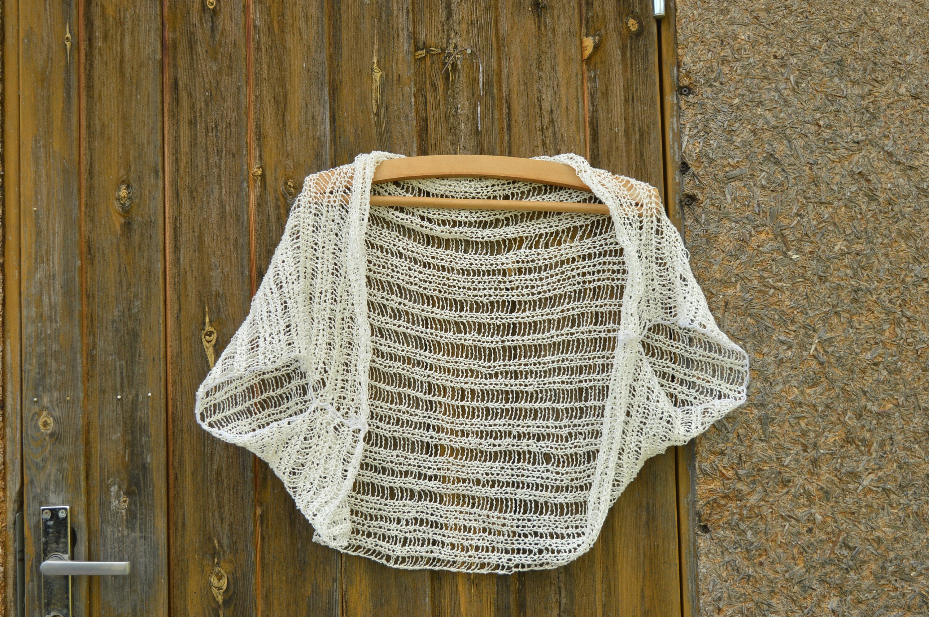 White Organic Linen Bolero Wedding Shrug Boucle Linen Summer Etsy