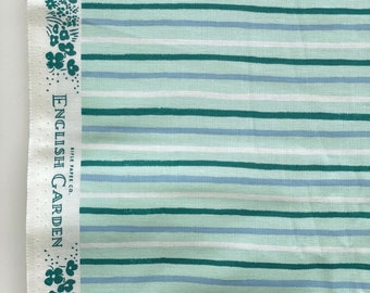 1.86 yards Rifle Paper Co English Garden Fabric, Painted Stripes in Mint