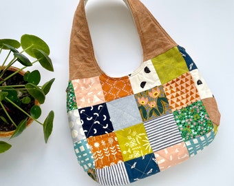 Quilted Patchwork Tote Bag