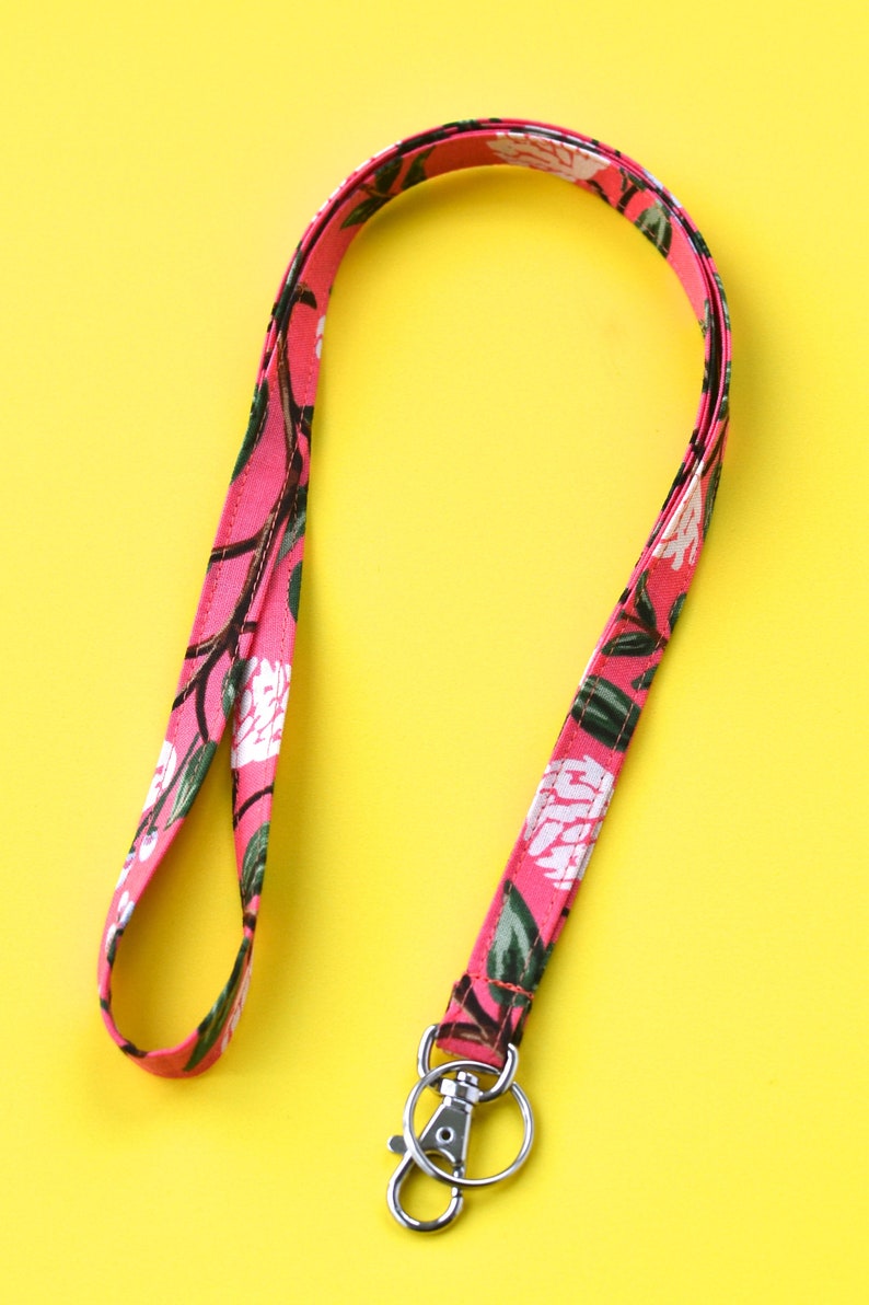 Floral Lanyard/ Rifle Paper Co Lanyard/ Lanyard with Optional Etsy