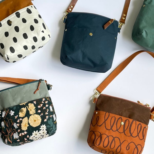 Easton Crossbody Bag, PDF Schnittmuster, Crossbody Geldbörse Nähanleitung