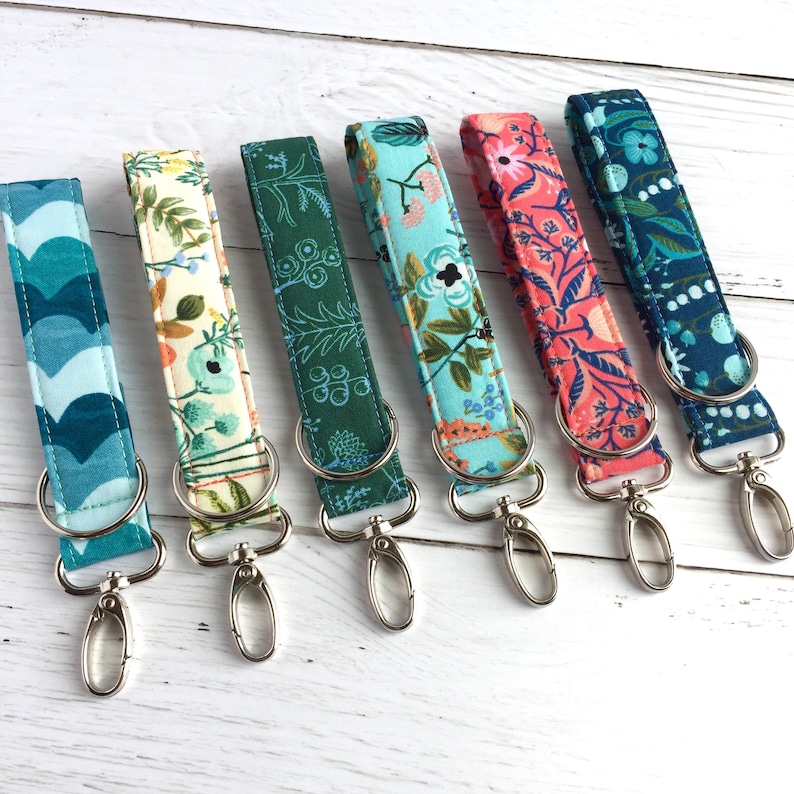 Rifle Paper Co Keychain/ Wristlet Key Fob With Swivel Clasp Etsy