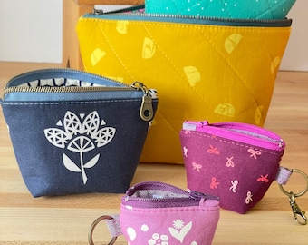 Raven Pouch Sewing Pattern: Beginner Zipper Pouch, 11 Sizes (PDF)