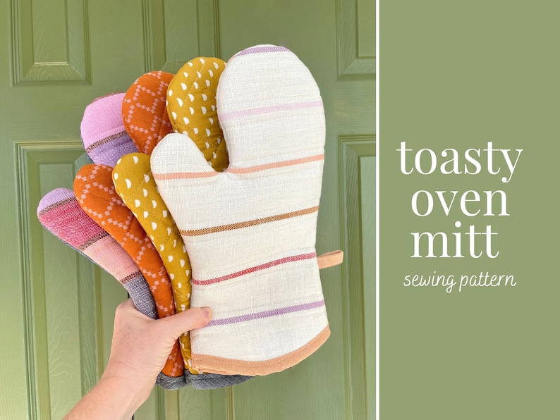Toasty Oven Mitt PDF Sewing Pattern Quilted Oven Mitt Etsy