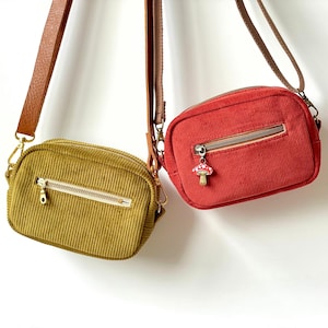 Sac rigide, 2 tailles, patron de couture PDF, tutoriel de couture de sac à main en bandoulière + vidéo