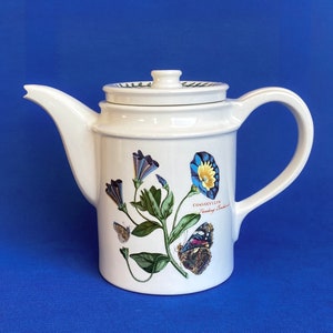 Portmeirion Botanic Garden teapot with Convolvulus and Cistus flowers, 1972 backstamp