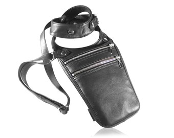 Revolverbag "CULLEN" halter bag Iphone leather bag holster bag men festivalbag man bag holster bag shoulderbag men