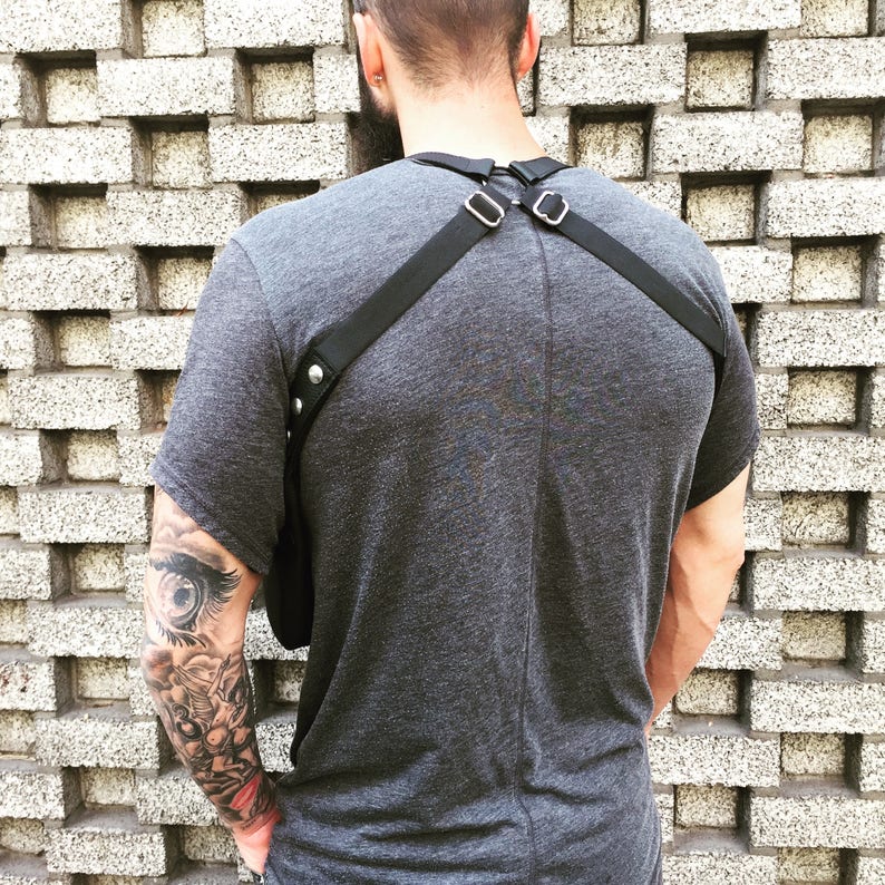 Double Holster Bag luca Black Holster Vest Etsy