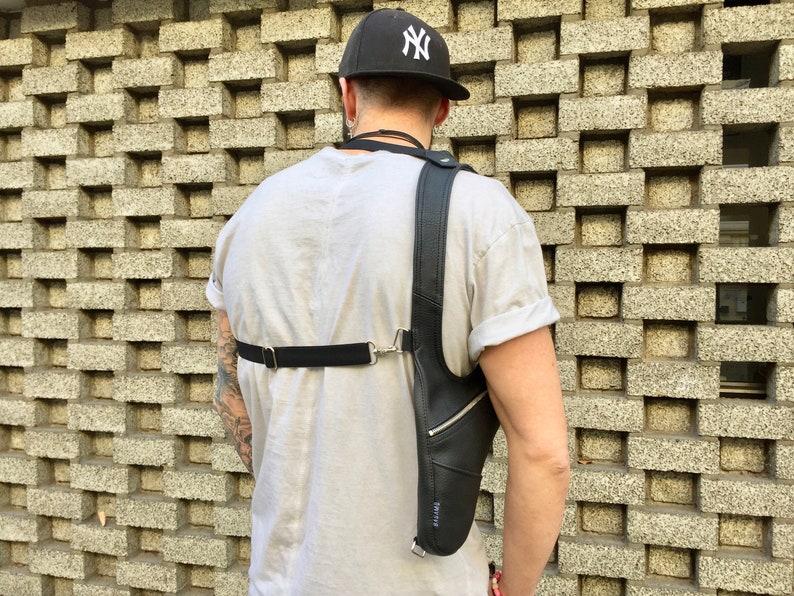 Revolverbag LOUIS 2.0 dark brown holster bag men bag halter men leather bag men