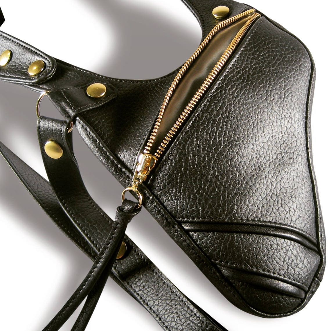 Revolverbag shoulder holster black leather holster bag women Etsy