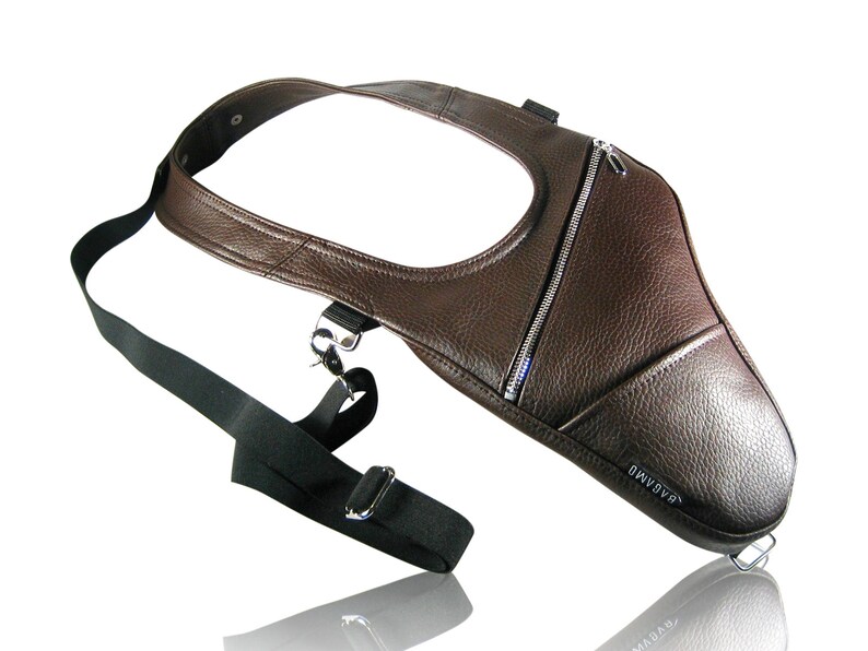 Revolverbag LOUIS 2.0 dark brown holster bag men bag halter men leather bag men