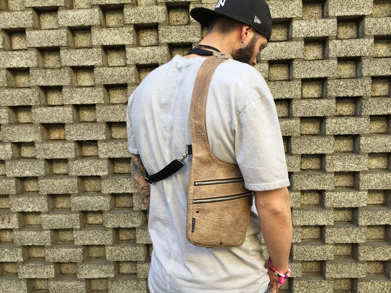 Halter Bag Holster Bag Men Man Bag Holster Lightbrown Men Bag Etsy
