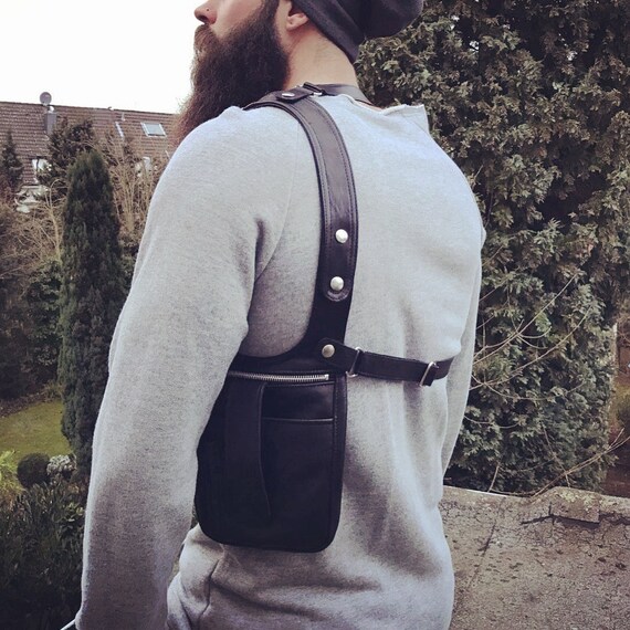Bolso pistolera CARL funda nera bolso hombre | Etsy México