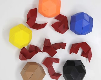 STL for 6 Triacontahedron puzzles