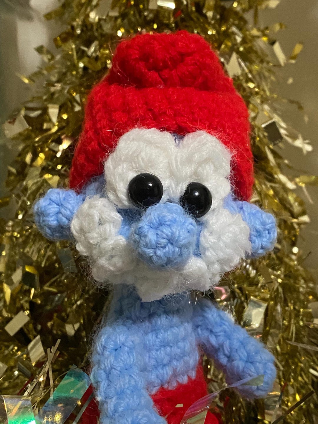 Crochet Blue Papa Smirk - Etsy