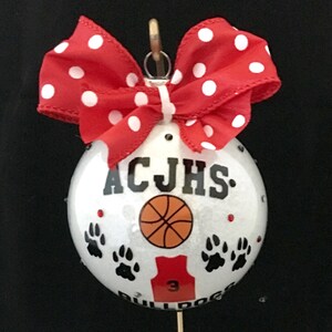 Christmas basketball ornament