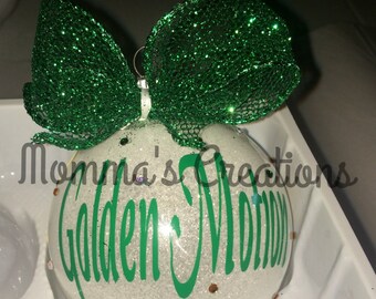 Customized ornament for your special drill team members, coaches, team moms