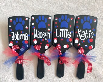 Personalized Cheer Team Hair Brush: Custom Team Colors