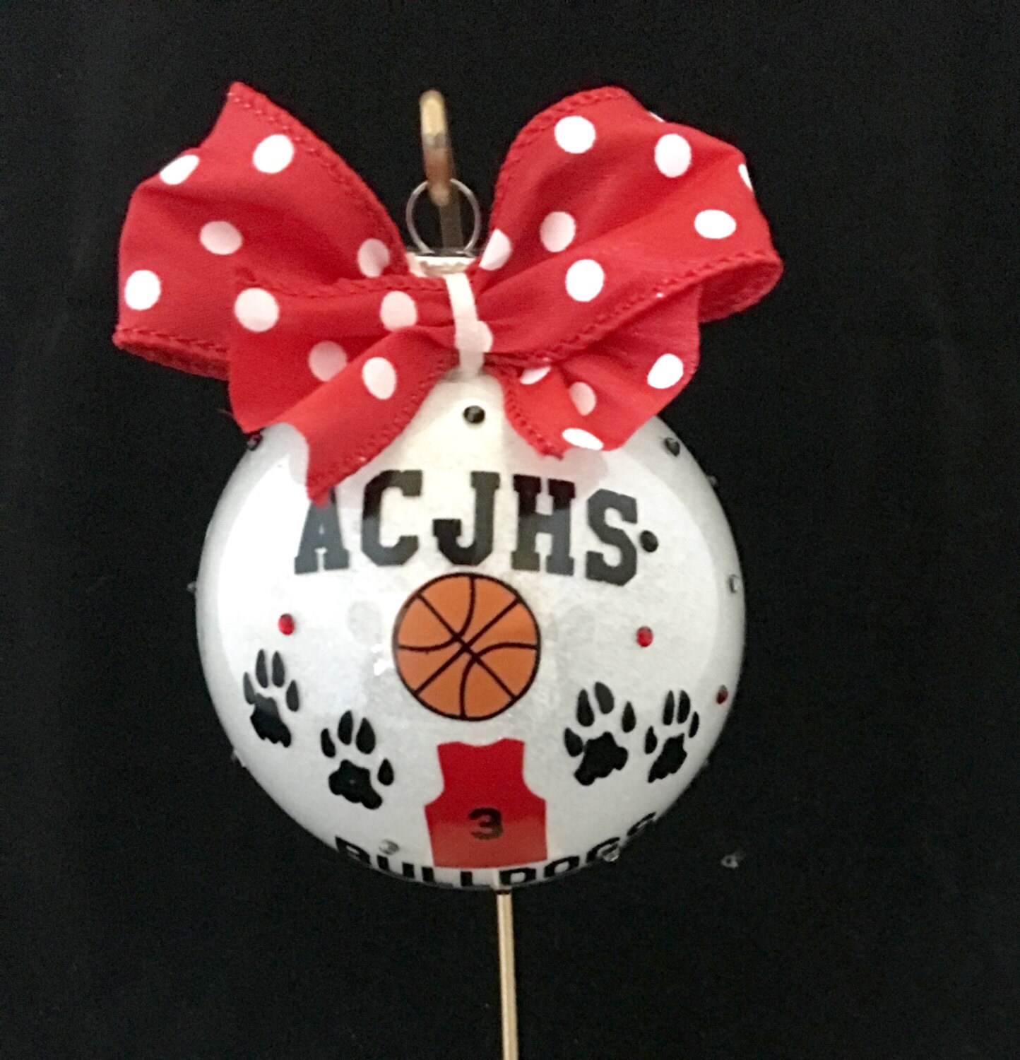 Christmas ornament basketball ornament personalized Etsy