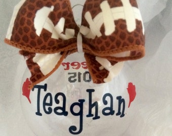 Cheerleader ornament, football ornament,