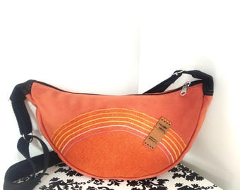 Orange crossbody bag