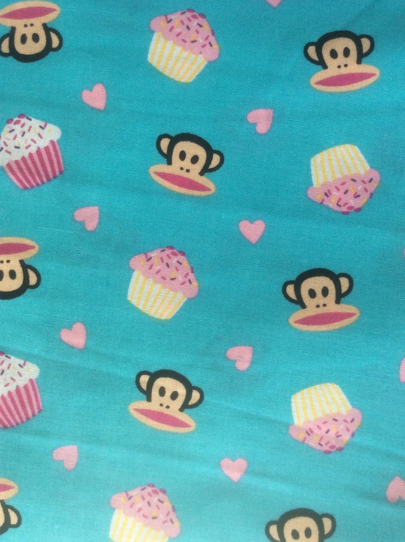 Paul Frank Industries Monkeys In Love On Turquoise Etsy