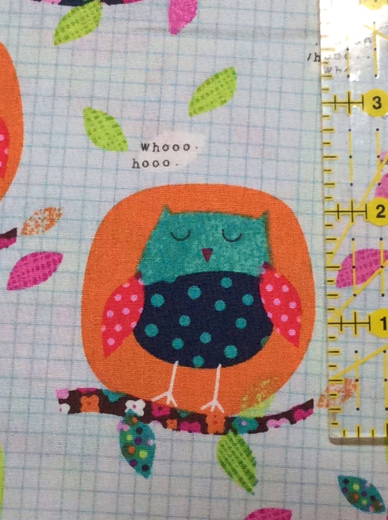 Joanne fabrics owls on branch whoo 100% cotton quilting fabric premium quilt / craft material 1/2 yard image 4