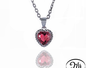 Heart Pendant,  women, ruby,  Jewel handmade,heart handmade, red stone,  heart jewel, Silver heart, love jewel, heart pendant,