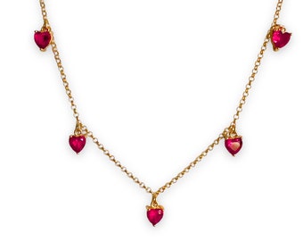 Necklace with hearts handmade, 925 silver woman, love necklace, heart jewels, italian heart jewel, heart pendant, handmade,