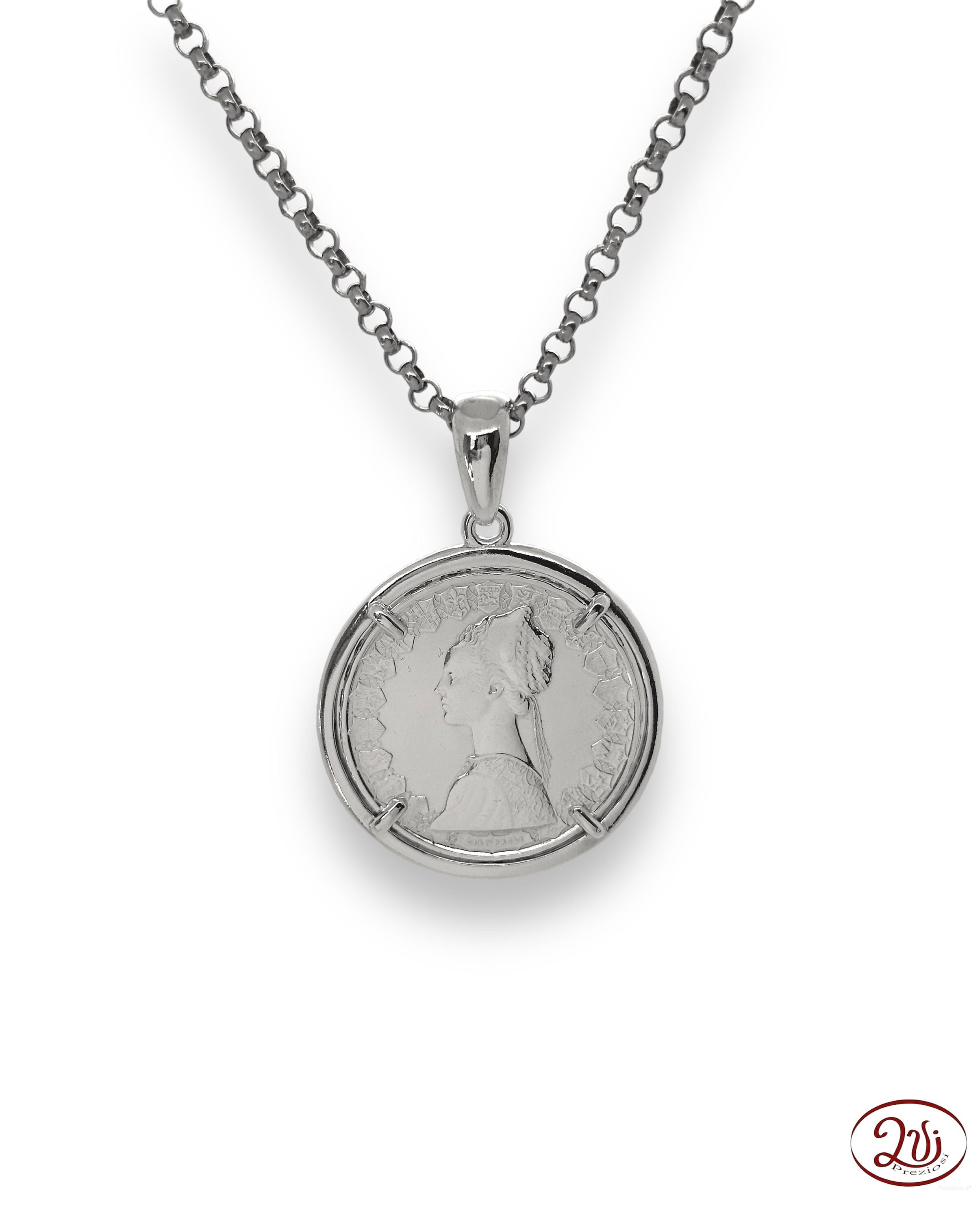 Necklace Pendant, Coin Pendant, Ancient Coin, Silver Coin, Jewl