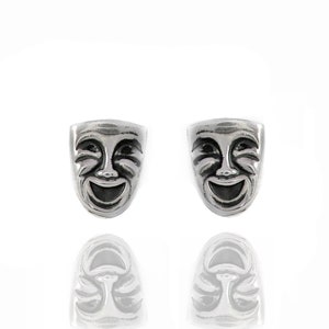 silver mask, venice mask, earrings mask, silver earrings handmade, silver mask earrings, italian jewelry, neapolitan mask,