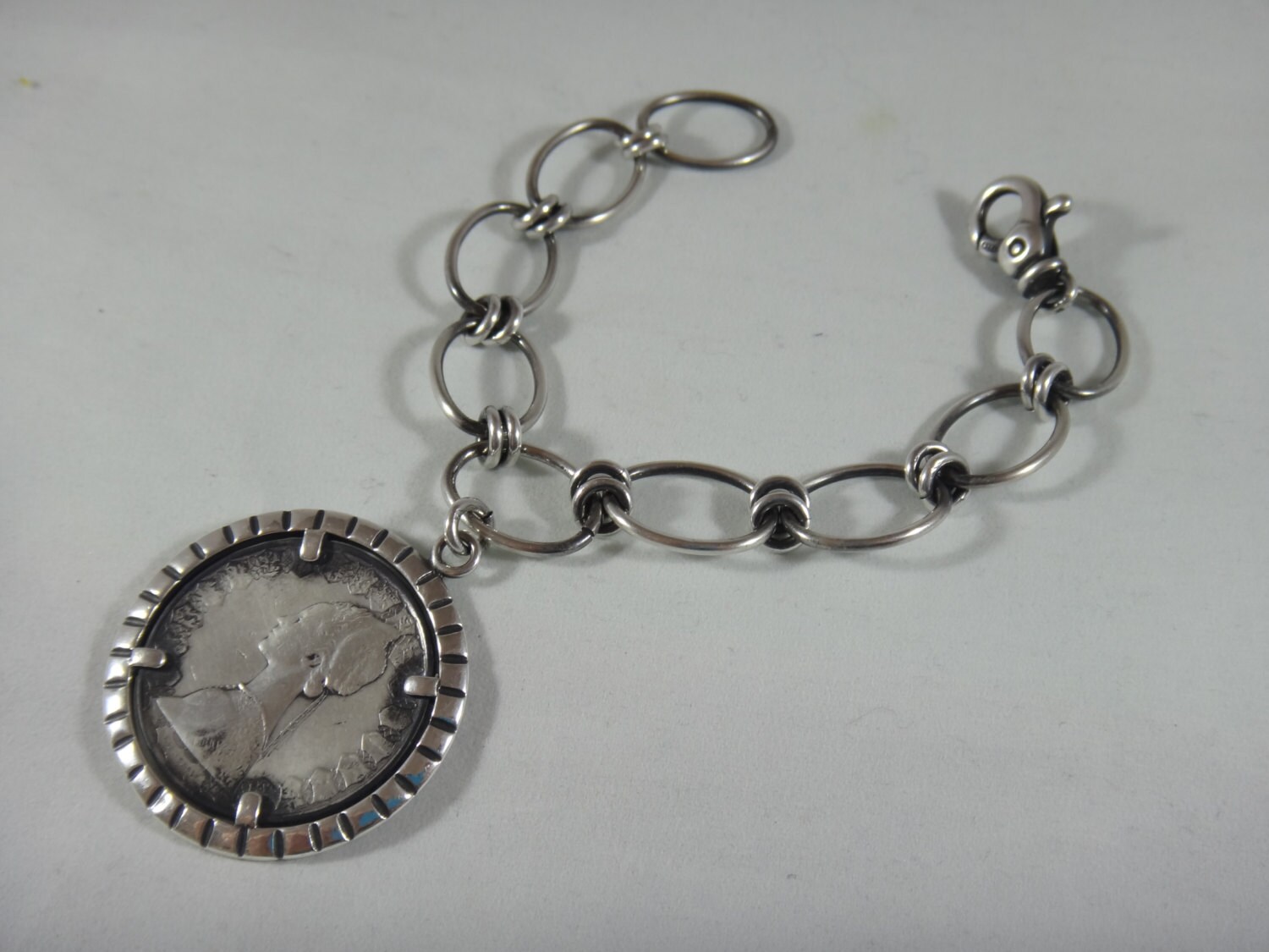 Bracciale 5 Monete italiane Argento 925 Anticato
