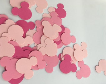 150 pezzi di coriandoli Minnie Mouse, decorazione da tavolo, decorazione per feste, compleanno, baby shower (3 tonalità di rosa)