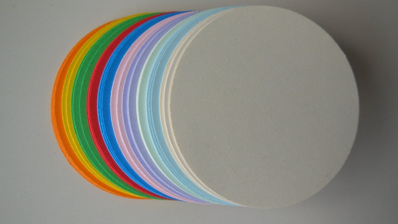 Pick color 50 3 inch circle die cuts, for scrapbooking, card making, tags, crafting ready to ship image 2