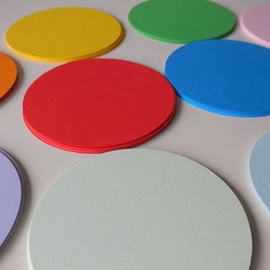 Pick color 50 3 inch circle die cuts, for scrapbooking, card making, tags, crafting ready to ship image 3