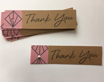 20 Thank you tags, kraft with washi tape, wedding thank you tags, baby shower, favors, engagement party, gift tags