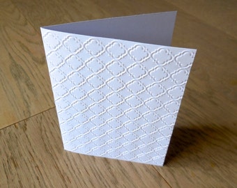 6 blank note cards with embossed decorative tile, pick your color, stationery, greeting cards, thank you card, with envelopes