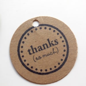 25 Thank you tags, wedding thank you tags, baby shower, favors, engagement party, gift tags, other colors available