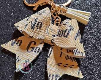 I Solemnly Swear HP Leatherette Bow Keychain