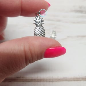 6 Silver Pineapple Charm Kitchen Charm Crafting Jewelry
